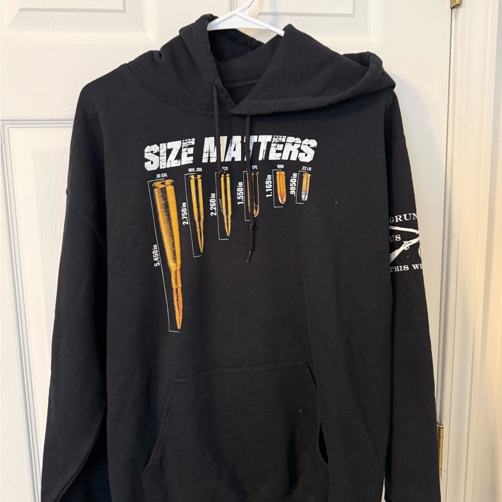 Grunt Style Black Hoodie with White and Gold Print